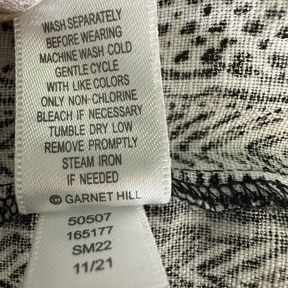 Garnet Hill‎ 100% Linen Boho Print Market Dress Relax Fit size XS - Picture 11 of 11